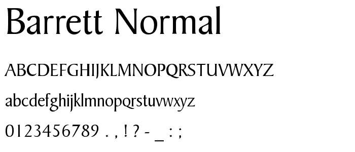 Barrett Normal font